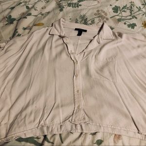 White button-up crop top